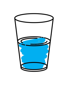 glass half full.